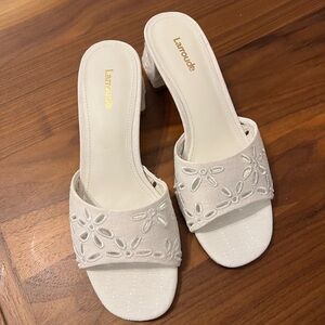 Larroude White Women's Sandal Heel